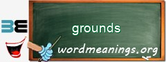 WordMeaning blackboard for grounds